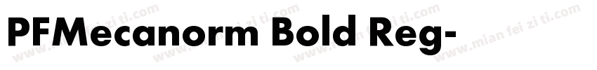 PFMecanorm Bold Reg字体转换
